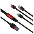 100W nylon woven three-in-one data cable for Huawei Apple gift custom logo three-in-one charge cable