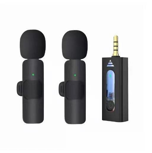 Cross-border wireless lavalier microphone K1 one-to-two live broadcast integrated intelligent noise reduction professional mini microphone