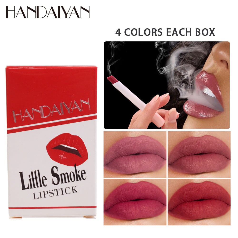 Cross-border matte lipstick cigarette tube lipstick kit handaiyan European and American long lasting and does not fade Cigarette lipstick kit