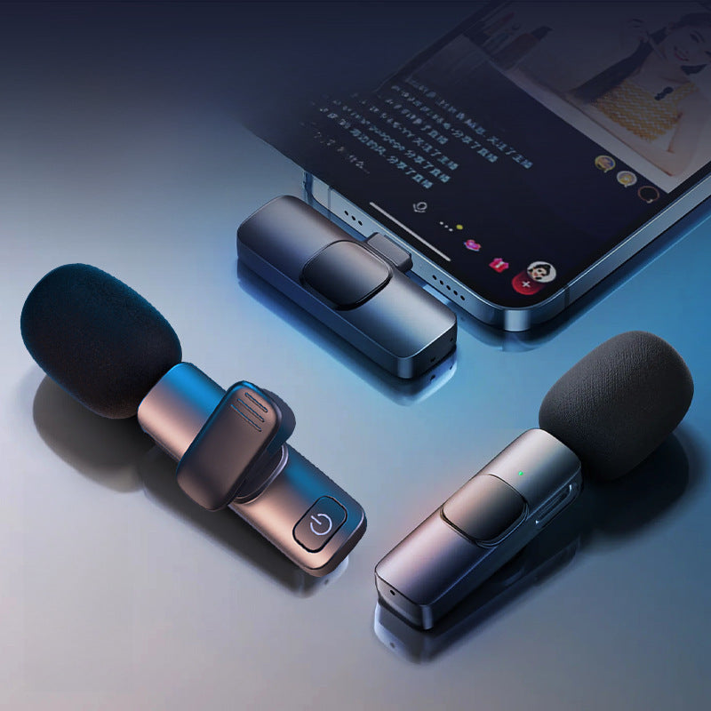 Wireless neckline clip microphone clip collar Bluetooth Mini mobile phone shooting video port broadcast sound recording microphone anchor recording equipment