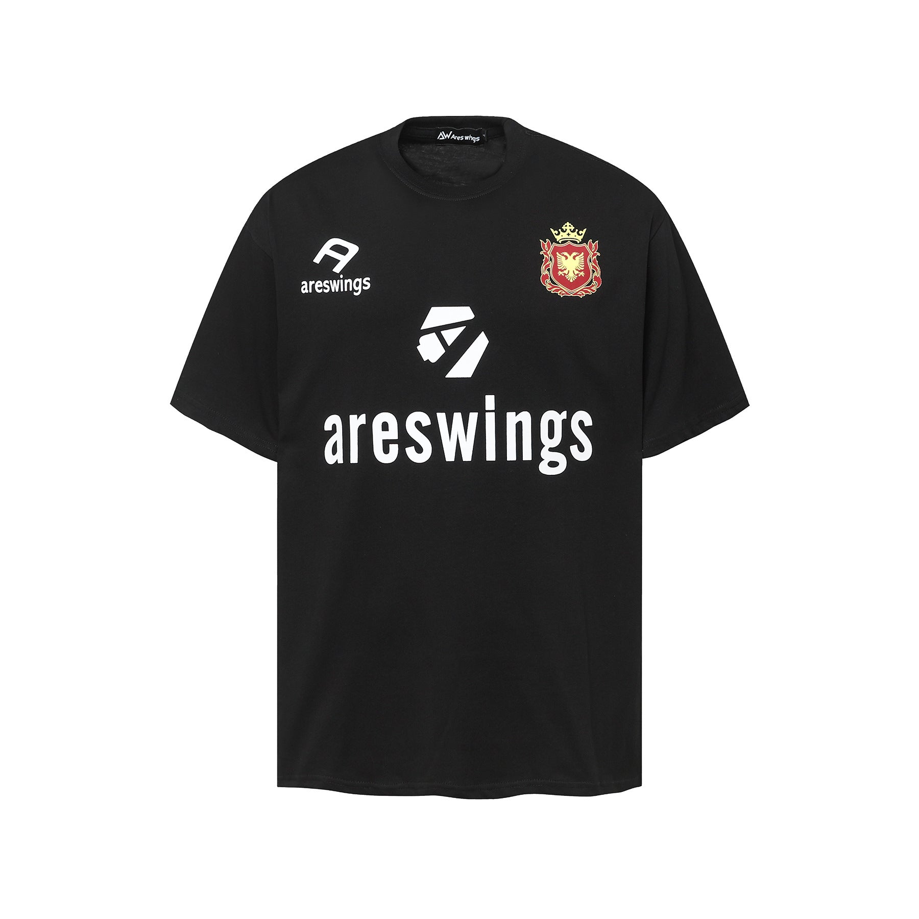 Areswings American sports style digital printing heavy short-sleeved T-shirt men's trendy loose short-sleeved 2874