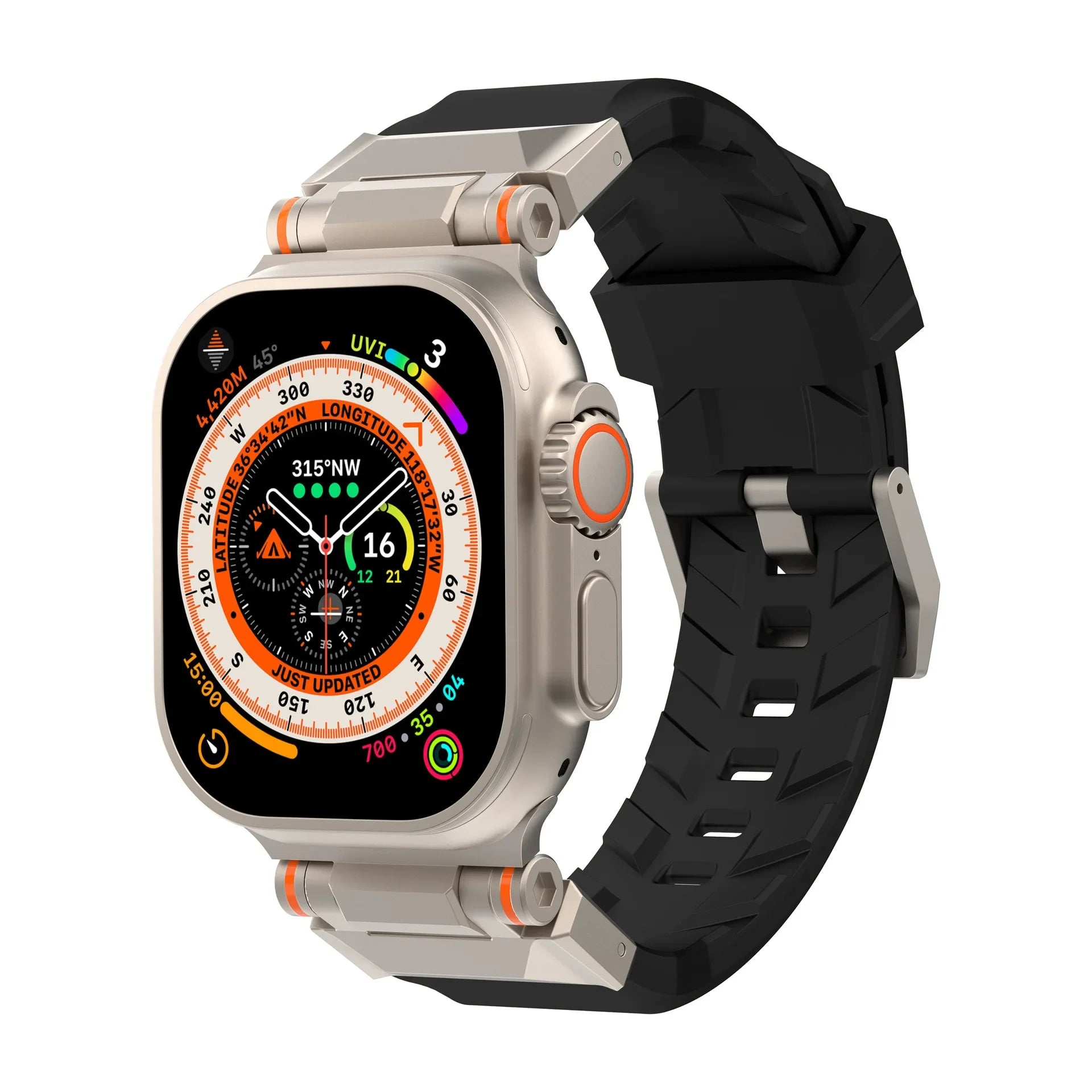 Applicable iwatch strap land pioneer strap applewatch Apple s9 smart watch silicone strap
