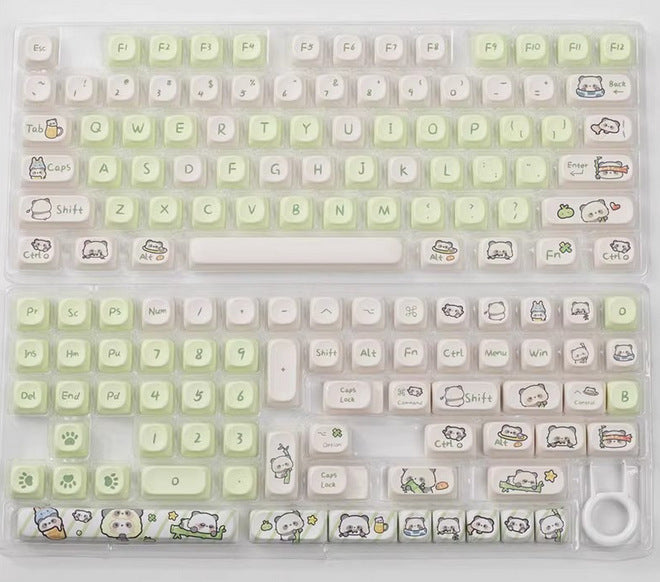 Autumn puppy key cap MOA height PBT key cap five-sided sublimation coeco customized personality full set key cap