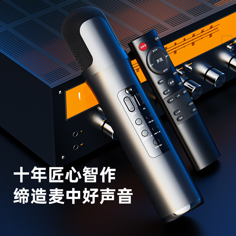 Cross-border K8 integrated microphone with audio remote control gadget for singing songs Bluetooth wireless microphone mobile phone karaoke microphone