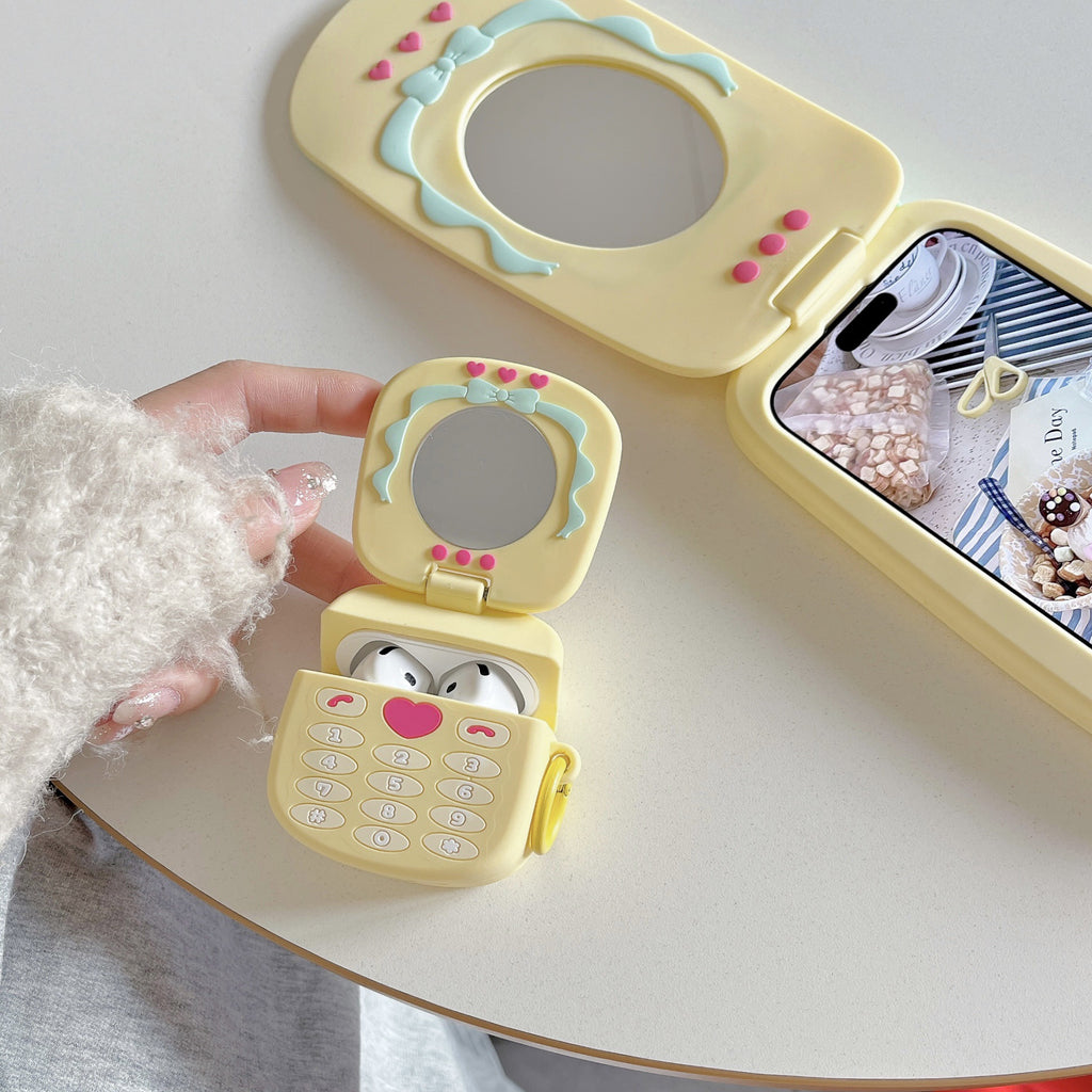 l miss you flip mirror cellular phone iPhone16 Apple 15 for 13/14pro max phone case