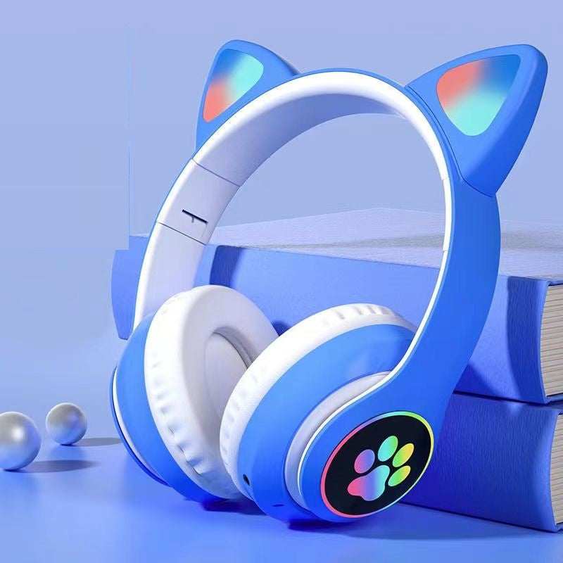 Luminous cat ear Bluetooth headset wireless headset STN-28 cross-border hot cute series New Factory Direct Sales