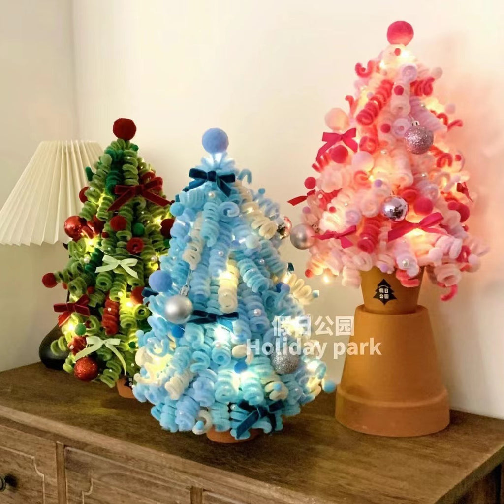 Tiktok same DIY twist stick Christmas tree creative handmade twist stick Christmas decoration desktop decoration material package