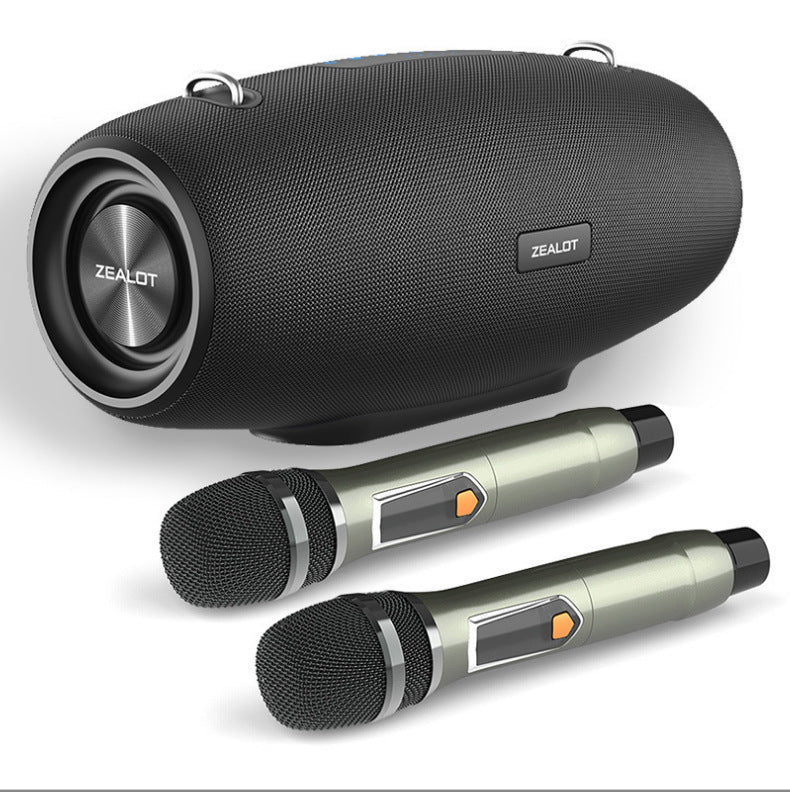 S67 High-power square dancing Bluetooth home karaoke speaker wireless dual microphone mouthpiece KTV audio 100W