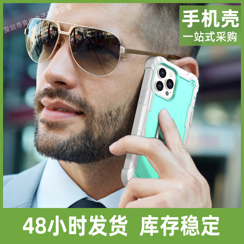 Applicable to iphone13 Pro max 6.7 mobile phone silicone soft case drop-resistant apple 13 bracket mobile phone protective case