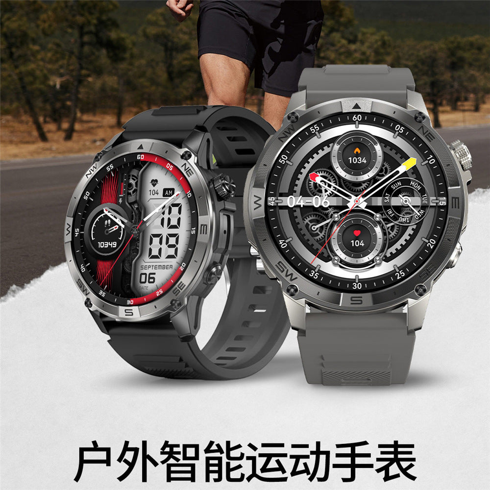 New HK08 smart watch Bluetooth calling 1.43-inch AMOLED screen altitude air pressure compass heart rate blood oxygen