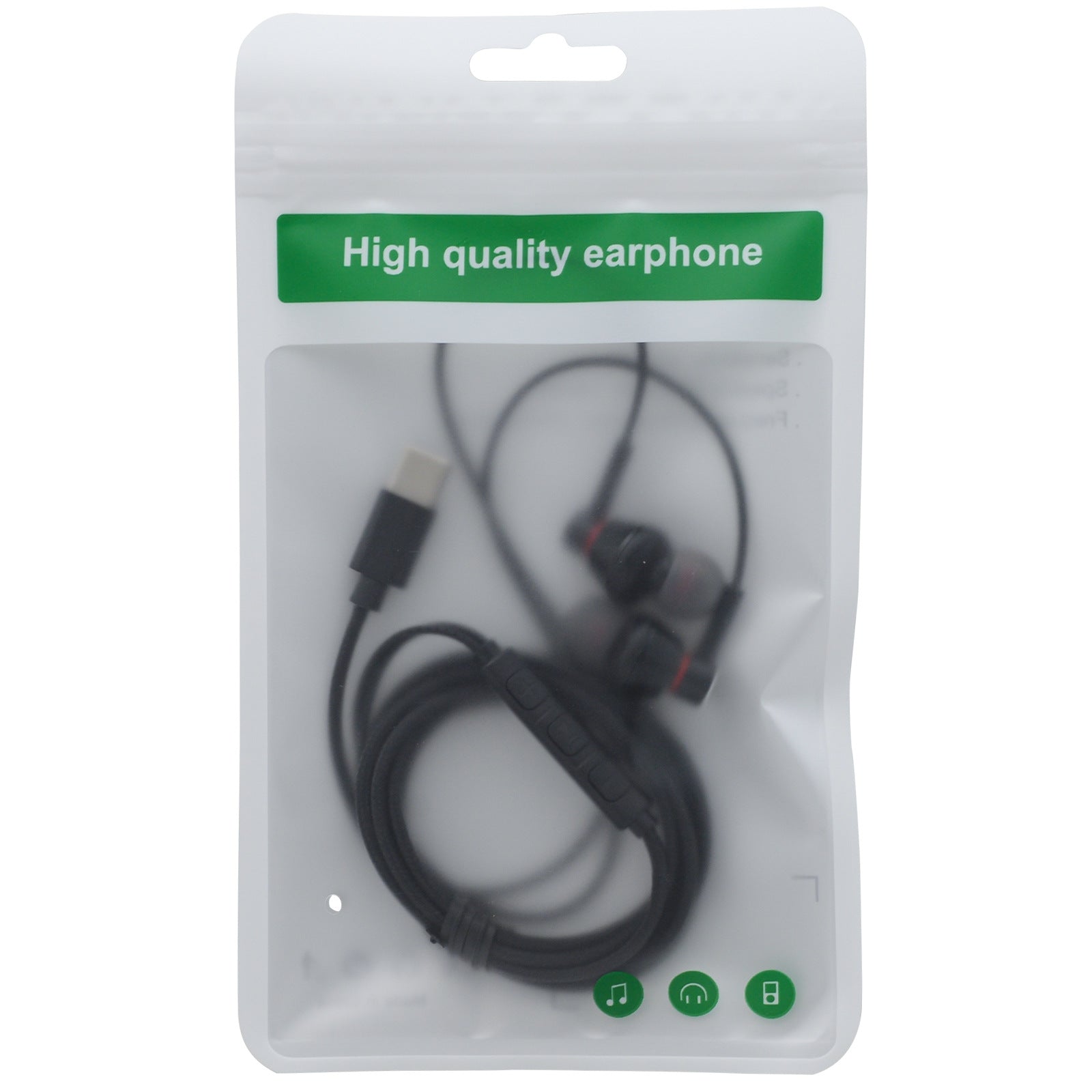 Applicable to Apple 15promax mobile phone Huawei Samsung USB-C headset listening to songs with controller audio type-c headset