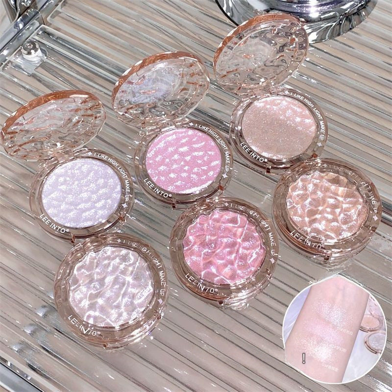 LEEINTO Crystal Bright Wave Light highlight powder natural three-dimensional repair pearlescent flash highlight mashed potatoes
