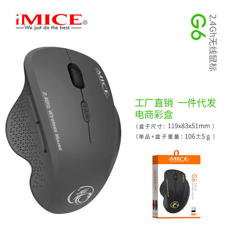 IMICE factory direct supply USB cross-border 2.4g wireless mouse business office gift Smart 6-button game Mouse