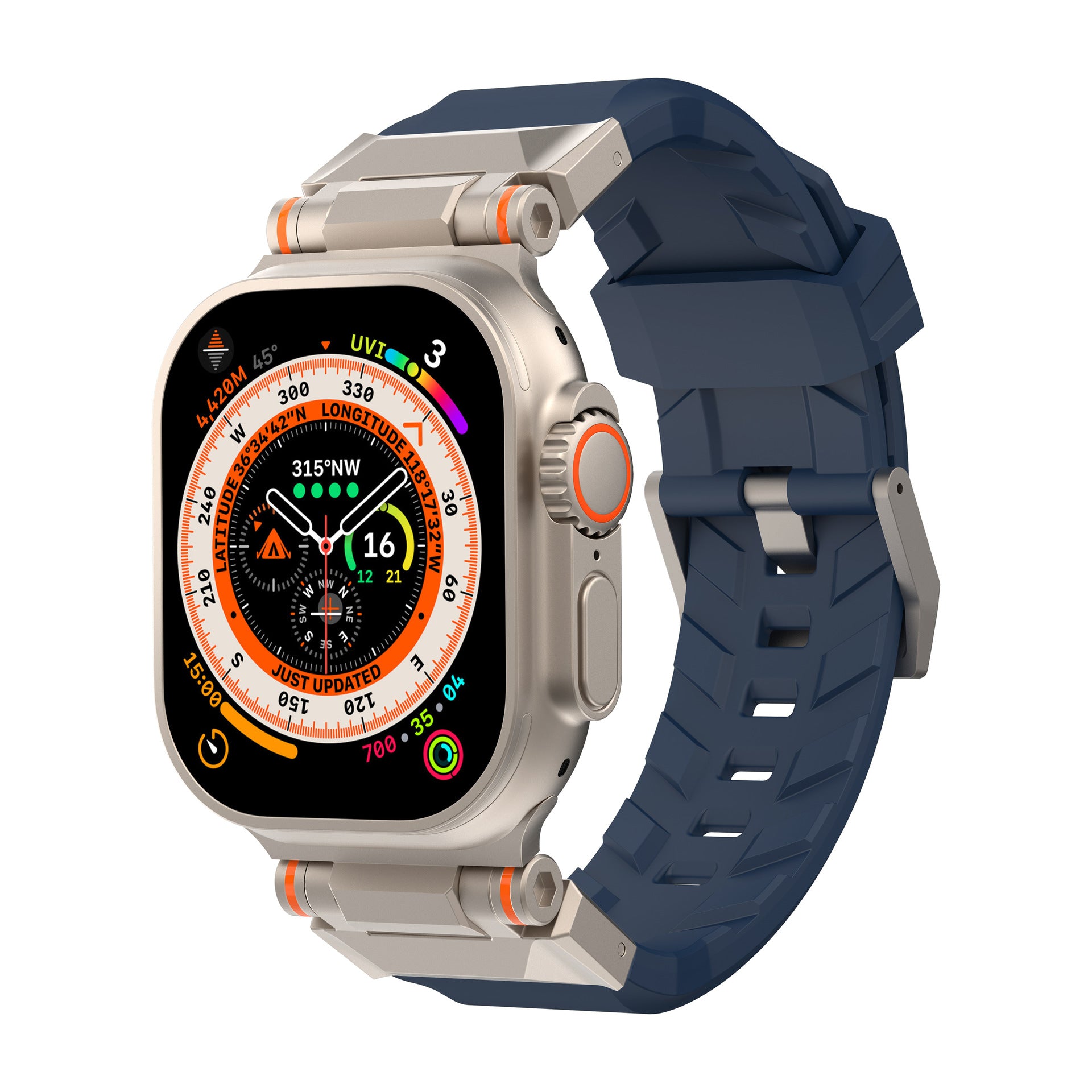 Applicable iwatch strap land pioneer strap applewatch Apple s9 smart watch silicone strap