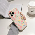 Phone case iPhone13 Apple 15pm fresh 14pro flower 12 transparent all-inclusive 11 mobile phone protective case