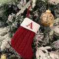 Cross-border cute letters Christmas stockings creative Christmas tree pendant Christmas style wool knitted socks decoration props
