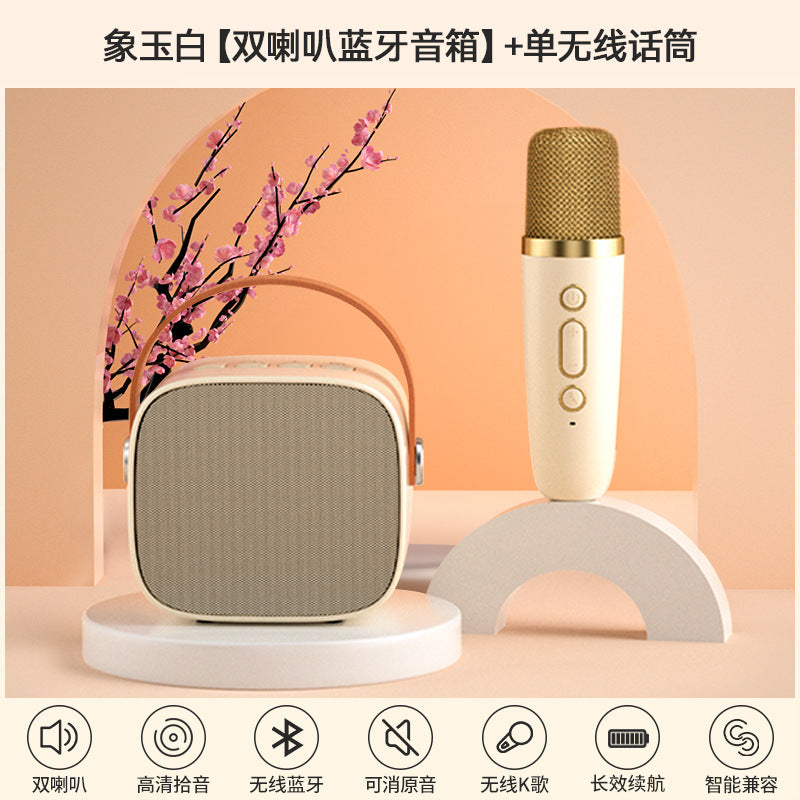 Microphone audio integrated microphone karaoke gadget children Entertainment family KTV mobile phone wireless Bluetooth home singing