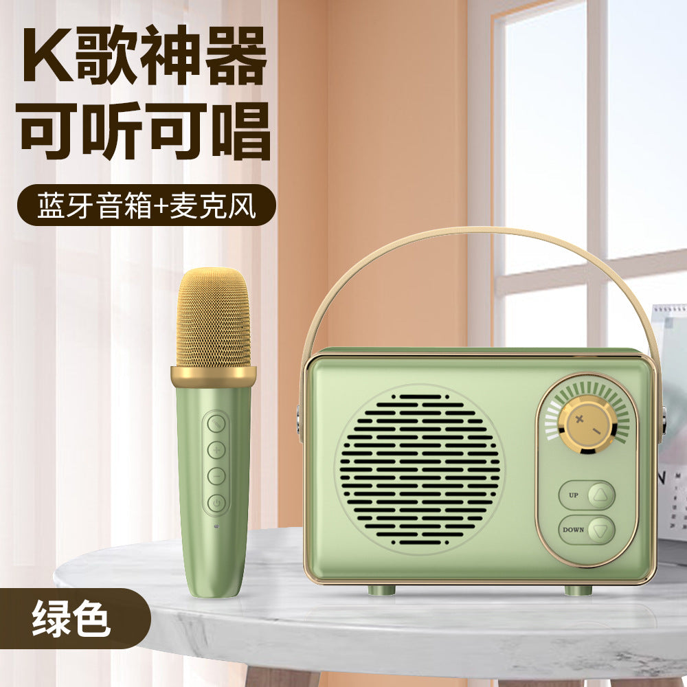 Gadget for singing songs Bluetooth speaker home wireless karaoke audio microphone microphone outdoor singing small family Audio