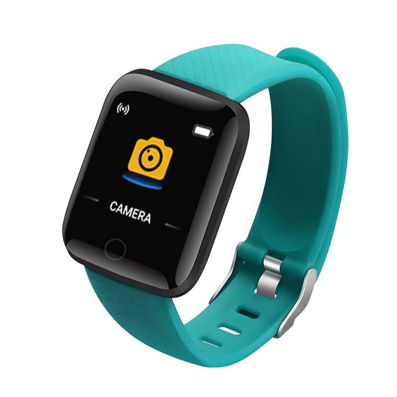116Plus Smart Fitness Bracelet – Silent Alarm, Step Counter & Heart Rate