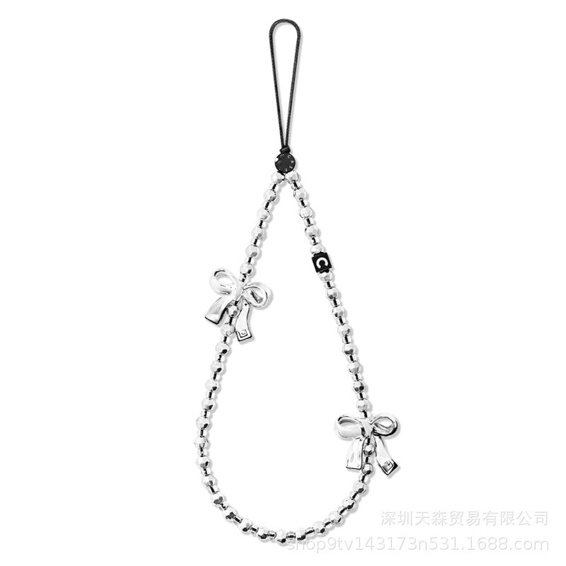 CASETi joint name High version phone chain Handmade stringed pearls phone case lanyard hanging chain wrist pendant for women
