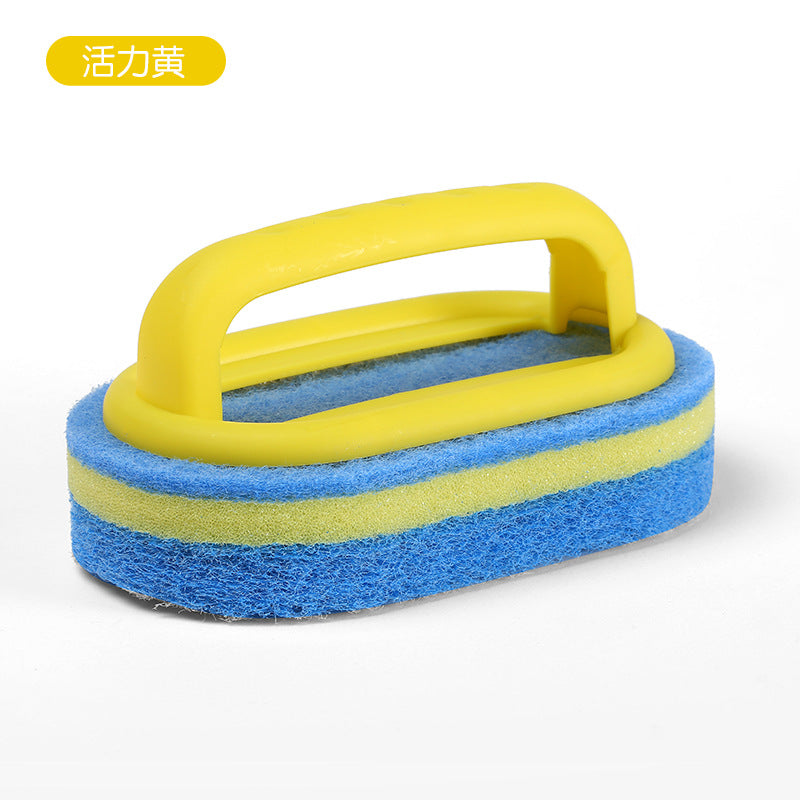Cross-border with handle cleaning brush Spong mop kitchen cleaning dish brush dish brush sponge thickening wipe decontamination brush God