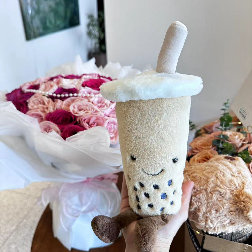 Fun JC Cup bubble tea Nordic funnny and creative drink plush toy cute pillow figurine doll men