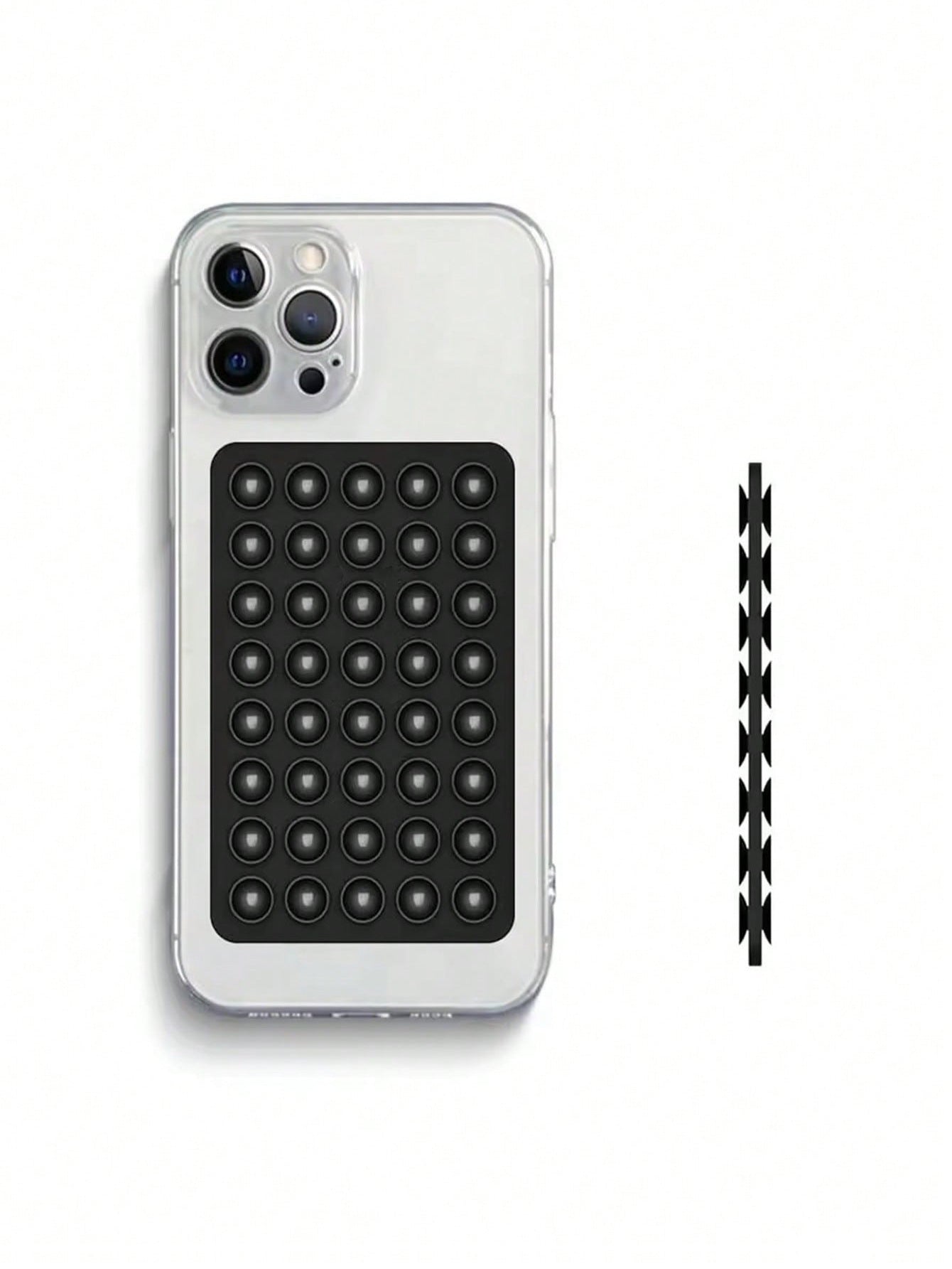 Cross-border factory wholesale mobile phone silica gel sucker 40 tablets double-sided sucker multi-functional square hot selling self-adhesive non-slip