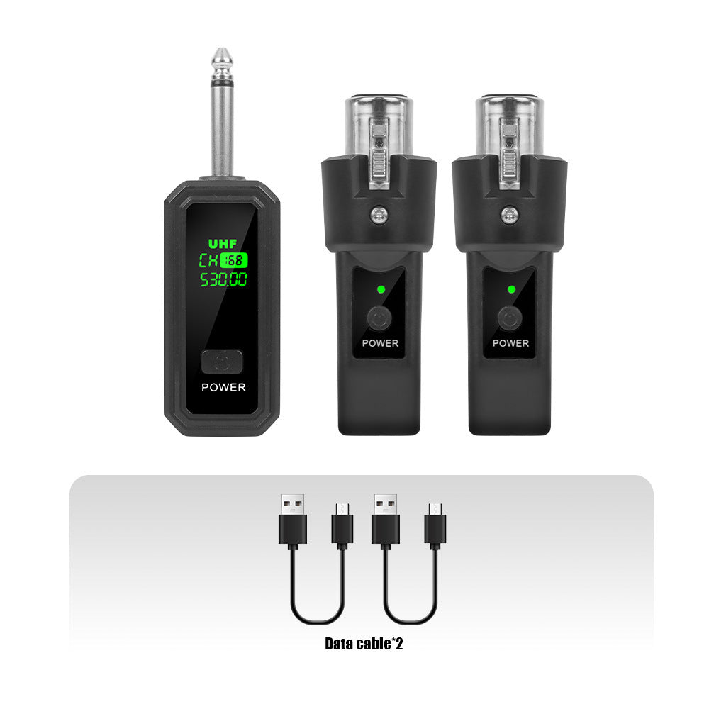 Moving coil wired conversion wireless microphone system Transmit Receive unit musical instrument handheld electrical blowpipe guitar amplifier grenade