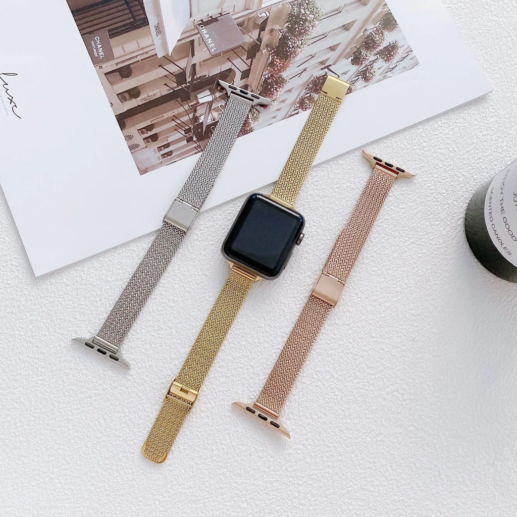 applewatch smart watch strap for Apple S87654 thin waist wheat buckle fashion watch bracelet wrist strap