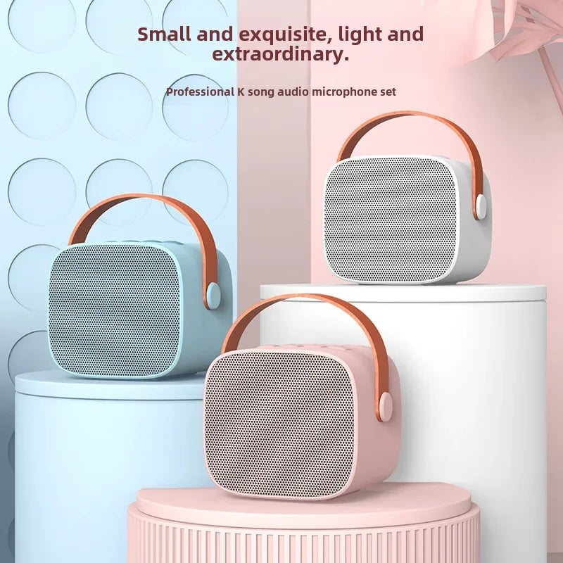 Lebo P2 microphone audio integrated microphone family ktv portable wireless Bluetooth speaker we sing Magic tool