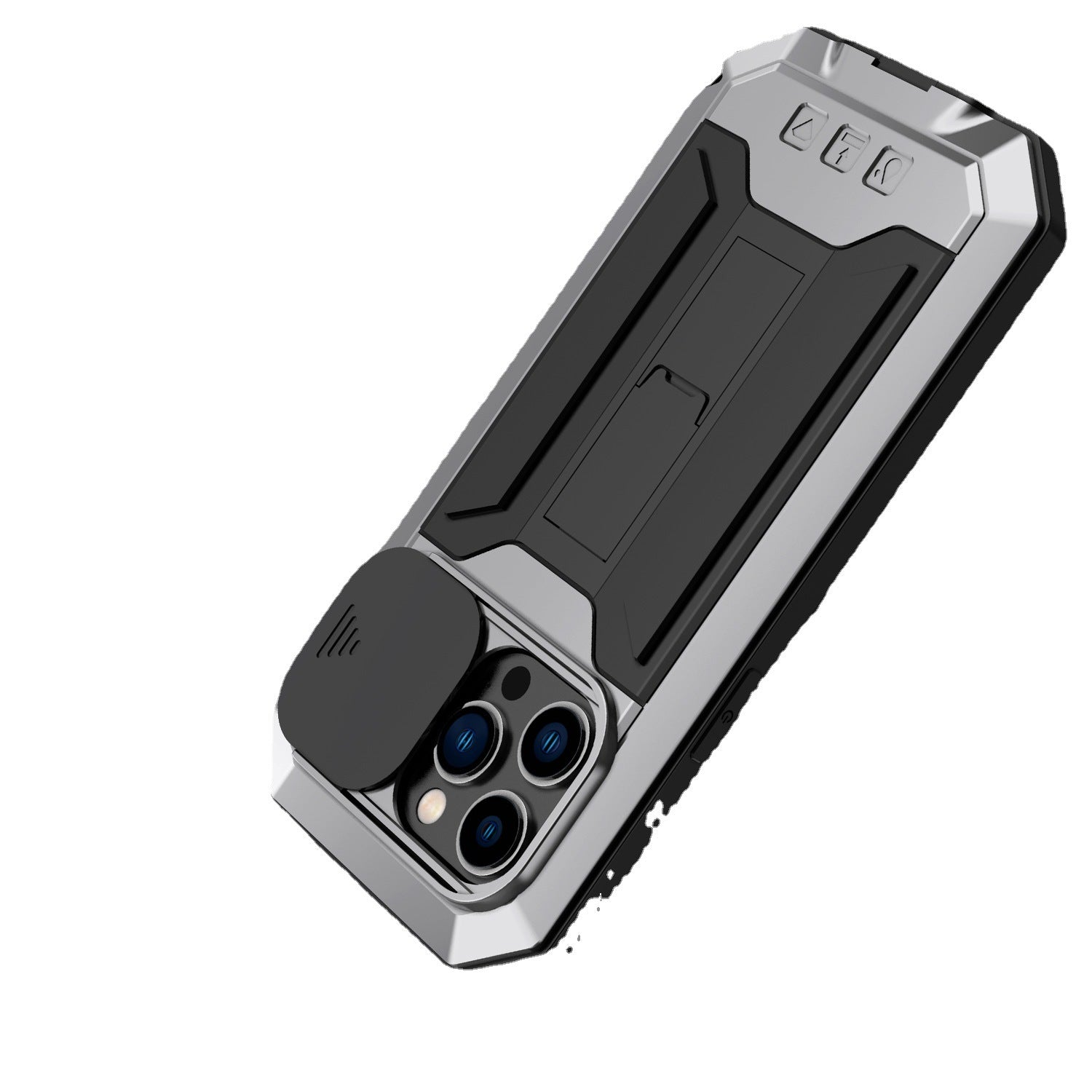 Applicable to cross-border case with three protection functions iPhone14promax phone case Apple 15 drop-resistant all-inclusive bracket 13 mobile phone case