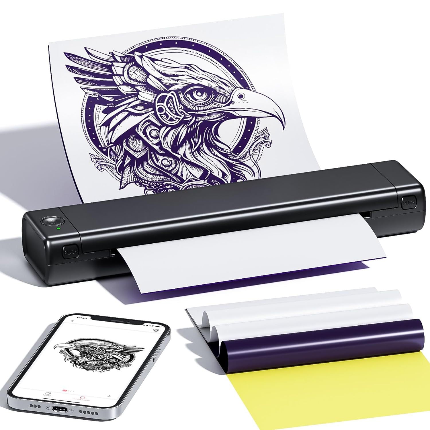 Phomemo cross-border portable mini printer wrong thermal printer office printing tattoo A4 printer