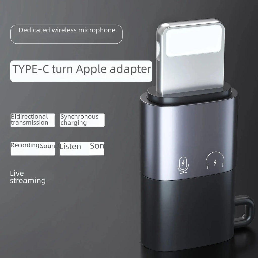 Applicable wireless microphone OTG Adapter Type-c to Apple TYPE-C digital headset to Apple Audio