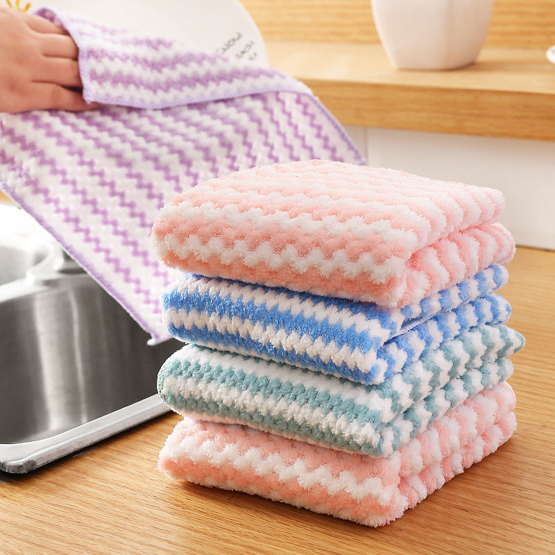Cationic rag for kitchen dishcloth lazy man absorbent lint-free oil-free scouring pad to clean a table Rag