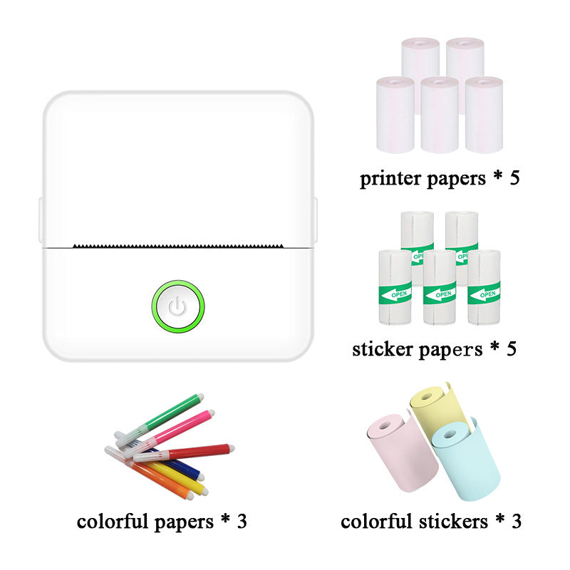 Cross-border mini Bluetooth wrong printer convenient thermal label printer document pocket mini printing wholesale