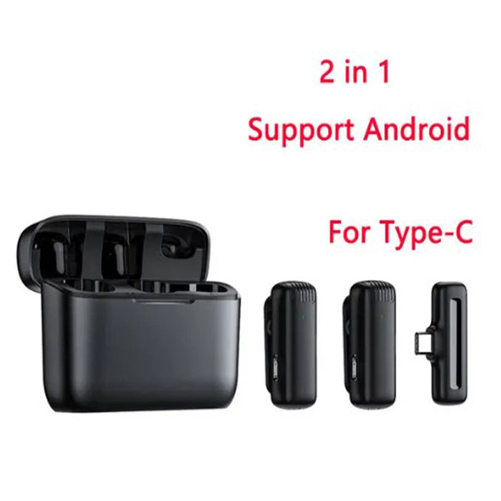 Wireless collar clip microphone J11/J13 one-to-two charging compartment outdoor mobile live streaming radio noise reduction microphone