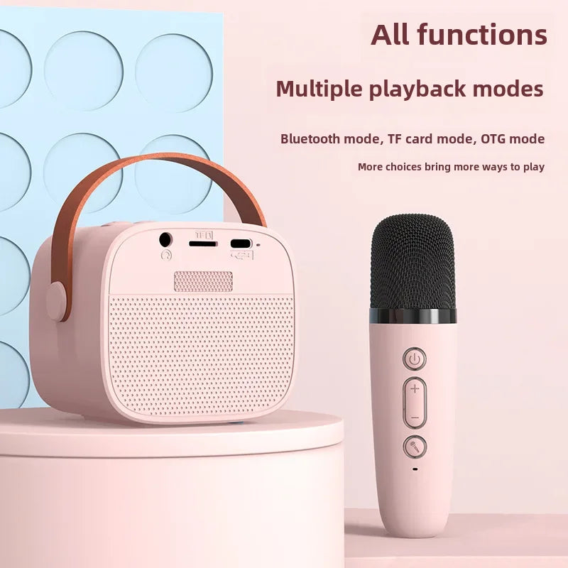 Lebo P2 microphone audio integrated microphone family ktv portable wireless Bluetooth speaker we sing Magic tool