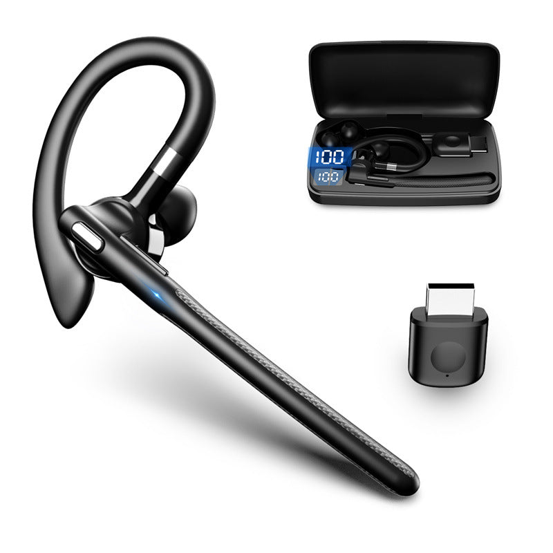 Amazon cross-border monaural wireless Bluetooth headset noise reduction ear-mounted ultra-long life battery car Business Sports Headset