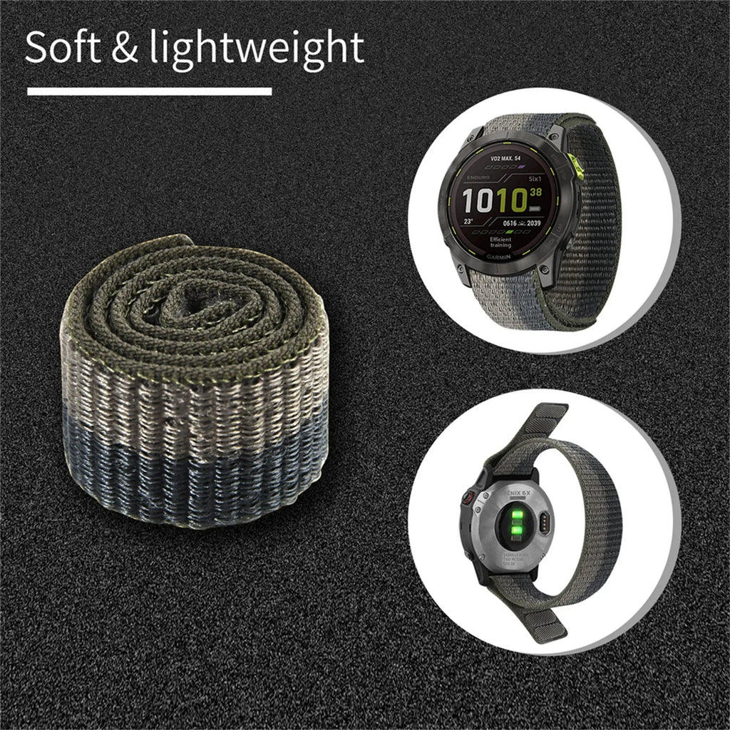 26mm/22mm suitable for Jiaming Fenix 7X Pro/6X 5X945 Velcro strap integrated loop wristband