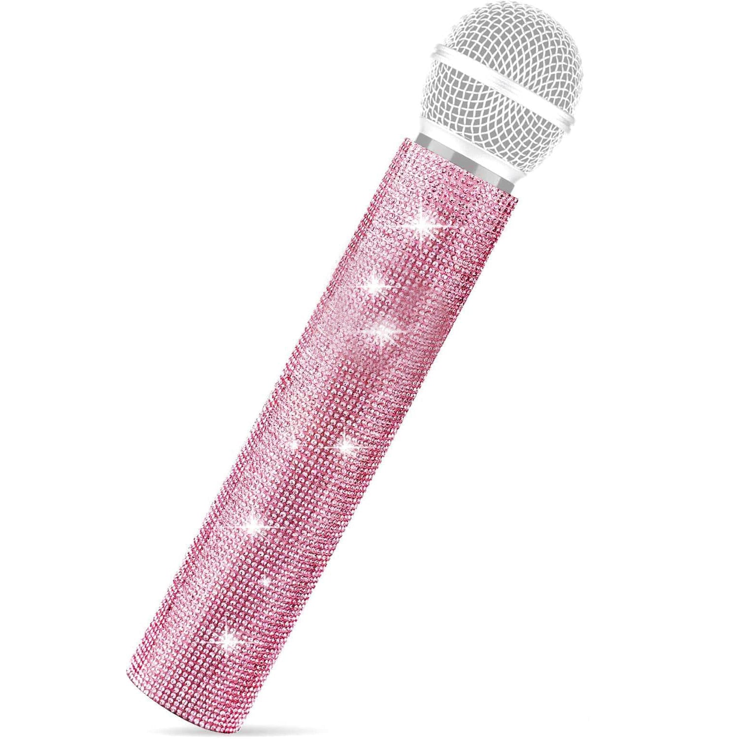 Universal wireless microphone diamond set stage performance singer host rhinestone protective cover bar microphone diamond set