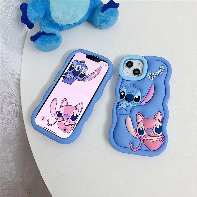 Stitch couple Apple 14pro/13promax phone case TikTok iPhone12/11 Tide 13 cartoon 14