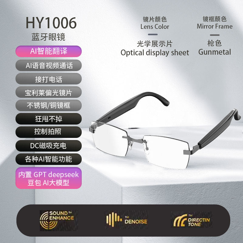 AI Smart Sunglasses – Real-Time Translation, Bluetooth & Music