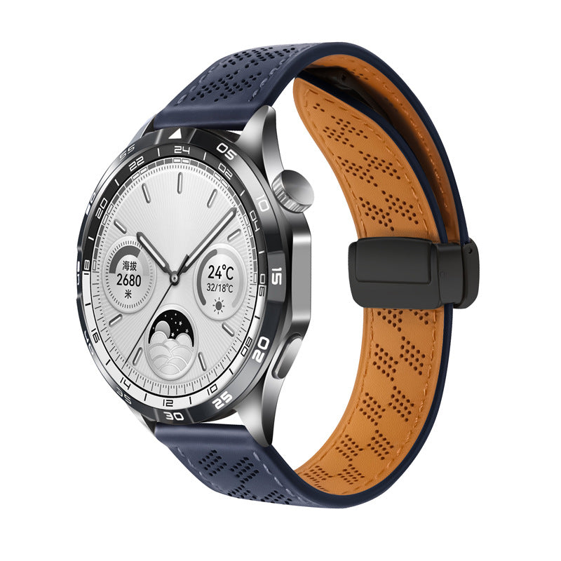 Suitable for Huawei GT5/4 Watch band Watch3/2Pro Xiaomi S4 watch bracelet 20/22mm leather strap