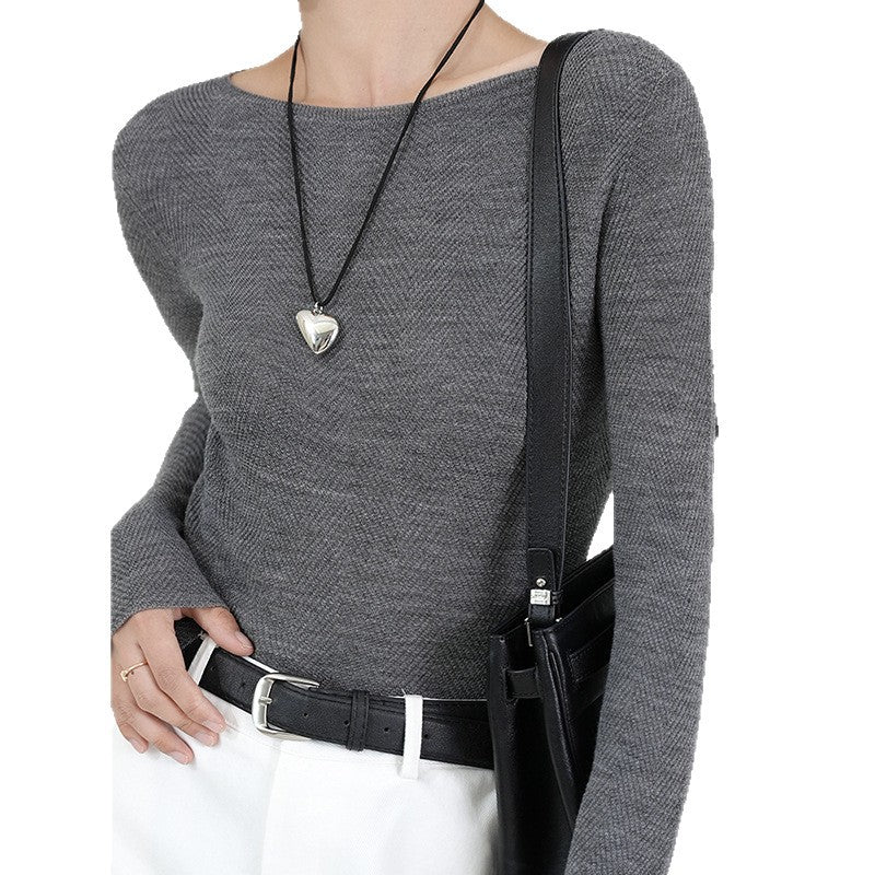 100% wool water ripple sweater soft gold worsted 48 pieces autumn and winter CLOTHES OF SKIN 3D seamless bottoming shirt