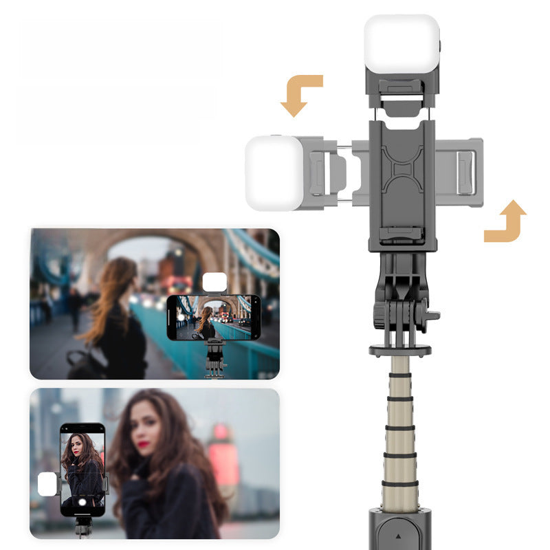 Manufacturer mini selfie stick Bluetooth tripod led fill light selfie stick Beauty Live and photo bracket