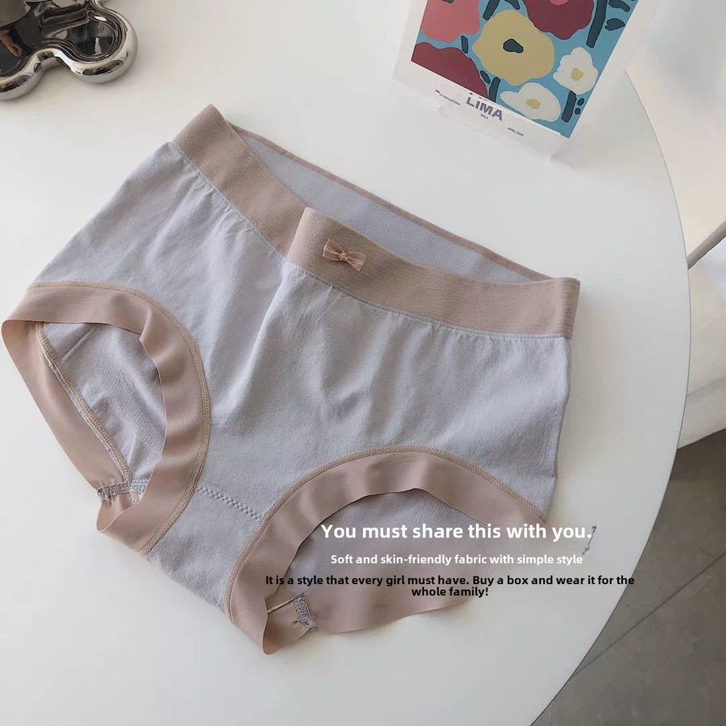 [8 gift boxes] socialite 2.0 silk moisturizing girl underwear antibacterial breathable mid-waist women's briefs