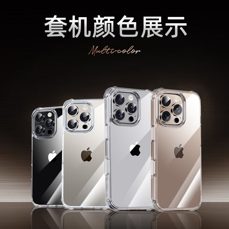 Applicable to iPhone16Pro Max phone case transparent Apple 16 protective case airbag drop-resistant smart AI button