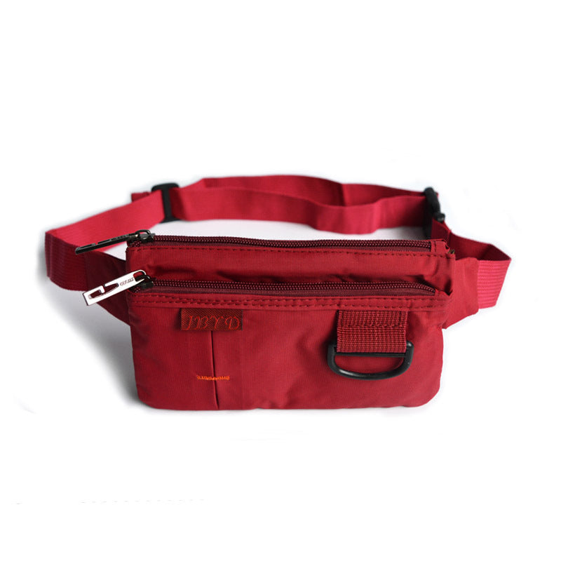 Waist pack men's and women's mobile phone waist bag small personal waterproof passport holder mobile phone waist bag travel chest bag fixed printed logo