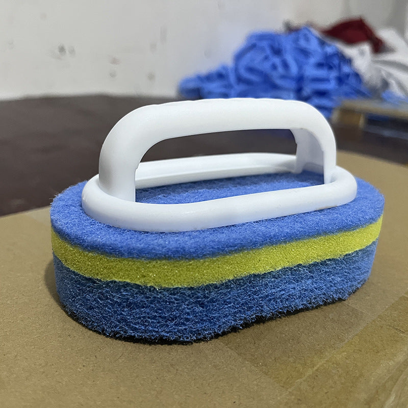 Cross-border with handle cleaning brush Spong mop kitchen cleaning dish brush dish brush sponge thickening wipe decontamination brush God