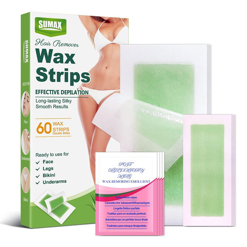 American local in stock SUMAX English packaging amazon temu popular hair removal wax paper combination pack 60 pieces